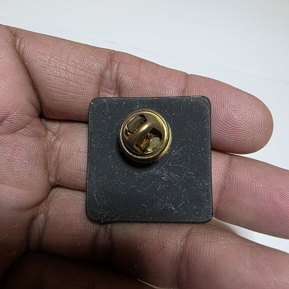 Vintage Ceramic 1 in. × 1 in. Pin Brooch With Hand Painted Nude Woman Portrait - Picture 7 of 7